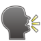 Speaking Head emoji on Emojidex